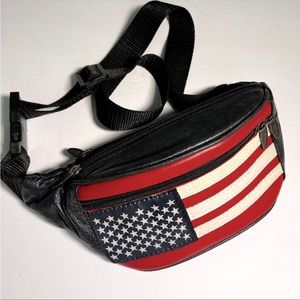 TINDER American Flag Fanny Pack Sling Bag Waist Bag Unisex Patriotic USA